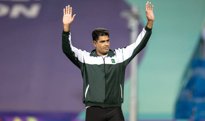 Islamic Solidarity Games 2025: Pakistan Shines in Javelin, Arshad Nadeem Defends Gold & Yasir Claims Silver Arshad Nadeem throws javelin to win gold while Muhammad Yasir claims silver at the Islamic Solidarity Games 2025 in Riyadh.