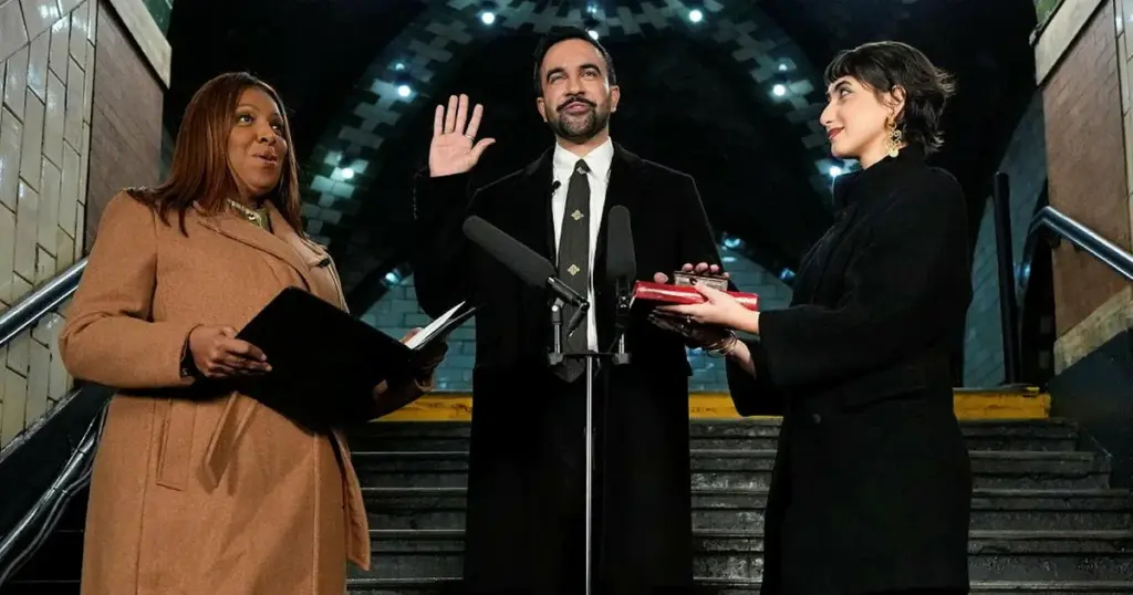 Zohran Mamdani becomes New York’s first Muslim mayor after taking oath on the Quran.